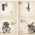 Alice In Wonderland Small Postcard Greeting Card 2 Cards Design 03 / 04