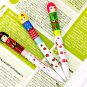 Kawaii Colorful Sakura Japanese Doll Girl Ballpoint Pens 3 In A Set