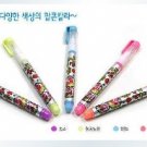 Kawaii Rainbow Colors 5 Fruity Gel Ink Colors Popcorn Craft Pens