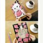 Jetoy White Cat Rose Cake Line Slim Notebook Journal - Sha Sha