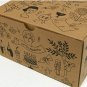 Retro Animal Flower Bird Brown Cardboard Gift Box