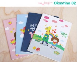 Kawaii BIG Children Rainbow Clouds Notebook Journal 4 Book Design In One Set