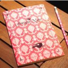 Victorian Floral Pink Antique Carriage Notebook Journal