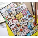 Colorful Worldwide Postal Stamps Letter Set Letterset