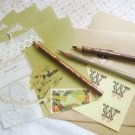 Retro Flower Lace Bird Ribbon Letterset Letter Set