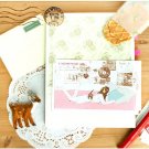 Girl And Cat Lazing In Her Room Letter Set Letterset