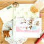 Girl And Cat Lazing In Her Room Letter Set Letterset