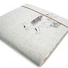 Zakka Oatmeal Cream Cloth Fabric Cat Notebook Journal Scrapbook