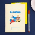 French Retro Girl And Boy Playing Guitar Music Notebook Journal