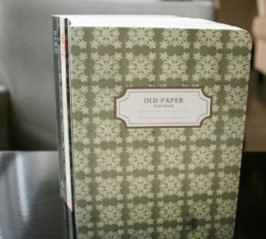 Zakka Retro Dark Beige Brown Floral Tile Pattern Design Handheld Journal Notebook
