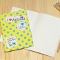 Retro Yellow Blue Polka Dots I LOVE ANIMALS Notebook Journal