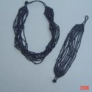 Beaded Jewelry Glass Seed Beads Necklace & Bracelet Set