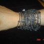 Black Diamond Glass Bead & Semi Precious Hematite Bracelet
