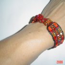 Woven Bead and Crystal Bracelet