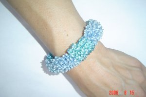 Fire Works Pillar Bead Bracelet