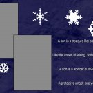 Blue snowflake photo for boy