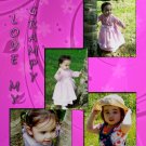 InspiredGFX 4 Picture Pink Snowflake Collage 8x10 inches