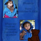 InspiredGFX 2 Picture Blue Teddy Bear Collage 8x10 inches