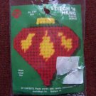 Vintage Christmas Tree Ornament Craft Kit Plastic Canvas Bulb 1 Penny USA S&H