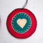 4 Penny Rug Christmas Tree Ornaments Beaded Sequin Trees Heart Stocking USA 1 Cent S&H