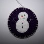 2 Purple Snowman Penny Rug Ornament Christmas Tree Decoration USA 1 Cent Shipping