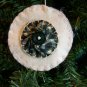 1 Homespun Fabric Yo Yo Felt Penny Rug Christmas Tree Ornament US 1 Cent S&H