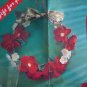 1 Cent USA S&H Vintage Christmas Flowers Crochet Patterns Wreath Mat Candle Napkin
