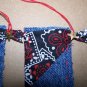 USA 1 Cent S&H Country Western Denim Stocking Ornament Black Bandana Fabric