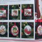 90's Christmas Needlework Patterns Baby Photo Frame 12 Cross Stitch Ornaments Trees