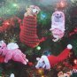 Crochet Patterns Christmas Ornaments Animals Stockings Penguin Pig Mouse Kitty Bear