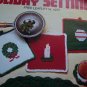 Vintage Christmas Crochet Patterns Table Setting Place Mat Pot Holders Coasters 1077