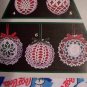 Free USA S&H 80's Christmas Crochet Ornament Covers Patterns Leisure Arts 428