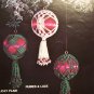 70's Vintage 23 Satin Ball Macrame Christmas Ornaments Patterns Book Free USA Shipping