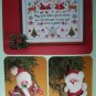 Vintage 80's Christmas Santa Crafts Book Counted Cross Stitch Needlepoint Sewing