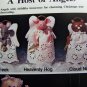 Free USA Shipping Vintage 80's Plaid Christmas Pattern Book 12 Angels 5 Santas 7378