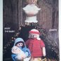 USA Free S&H Vintage Crochet Patterns Christmas Nativity 14 Piece Set Plaid 7691