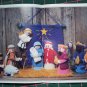 USA Free S&H Vintage Crochet Patterns Christmas Nativity 14 Piece Set Plaid 7691