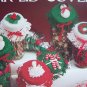 USA Free S&H Vintage Christmas Crochet Patterns Jar Lid Covers 3 or 3.5" 751