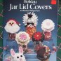 S&H Free USA 7 Vintage Holiday Jar Lid Covers Turkey Santa Spider Poinsettia Rabbit 810