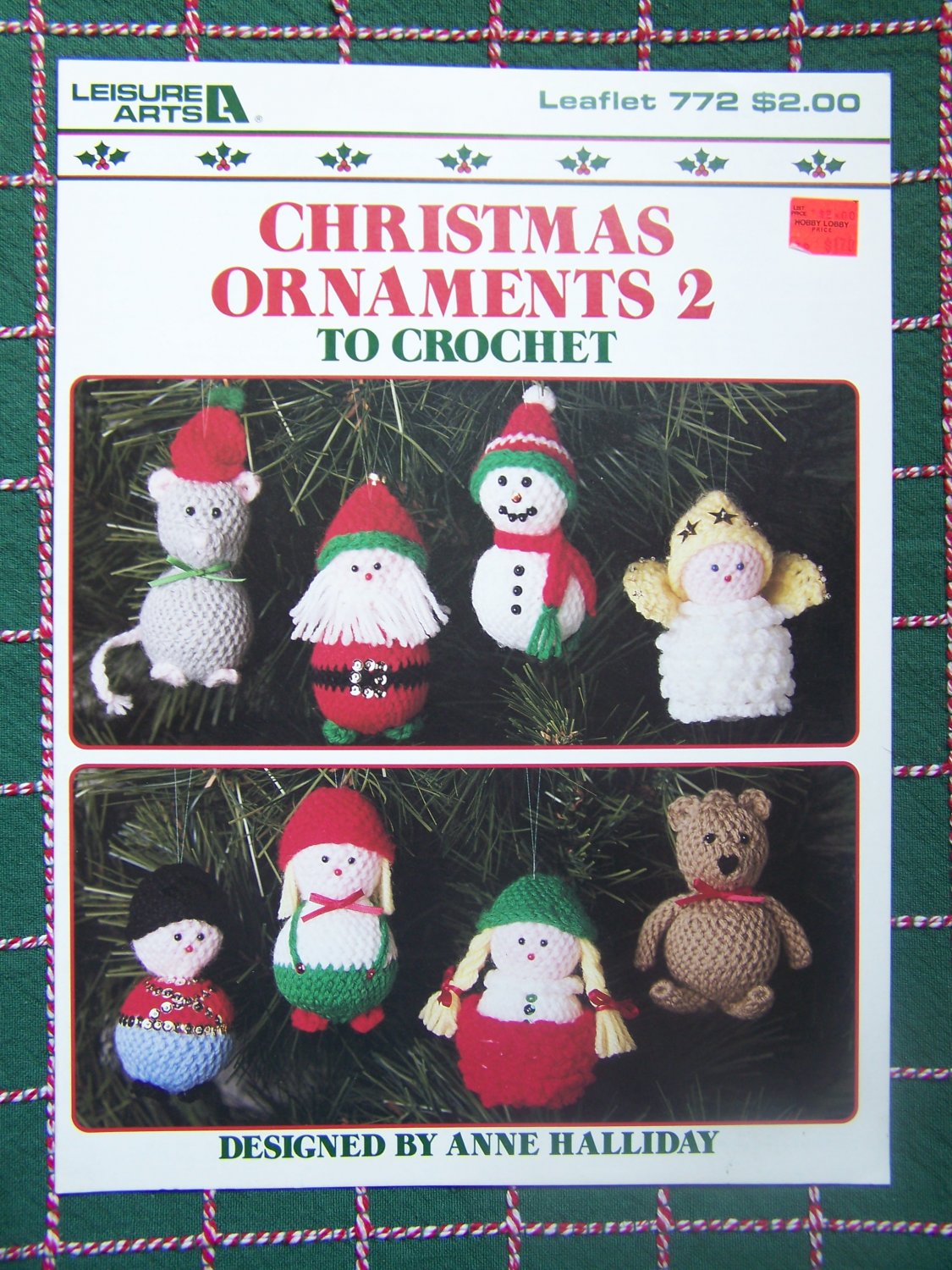 Free USA S&H 8 New Vintage Christmas Crochet Ornament Patterns 772