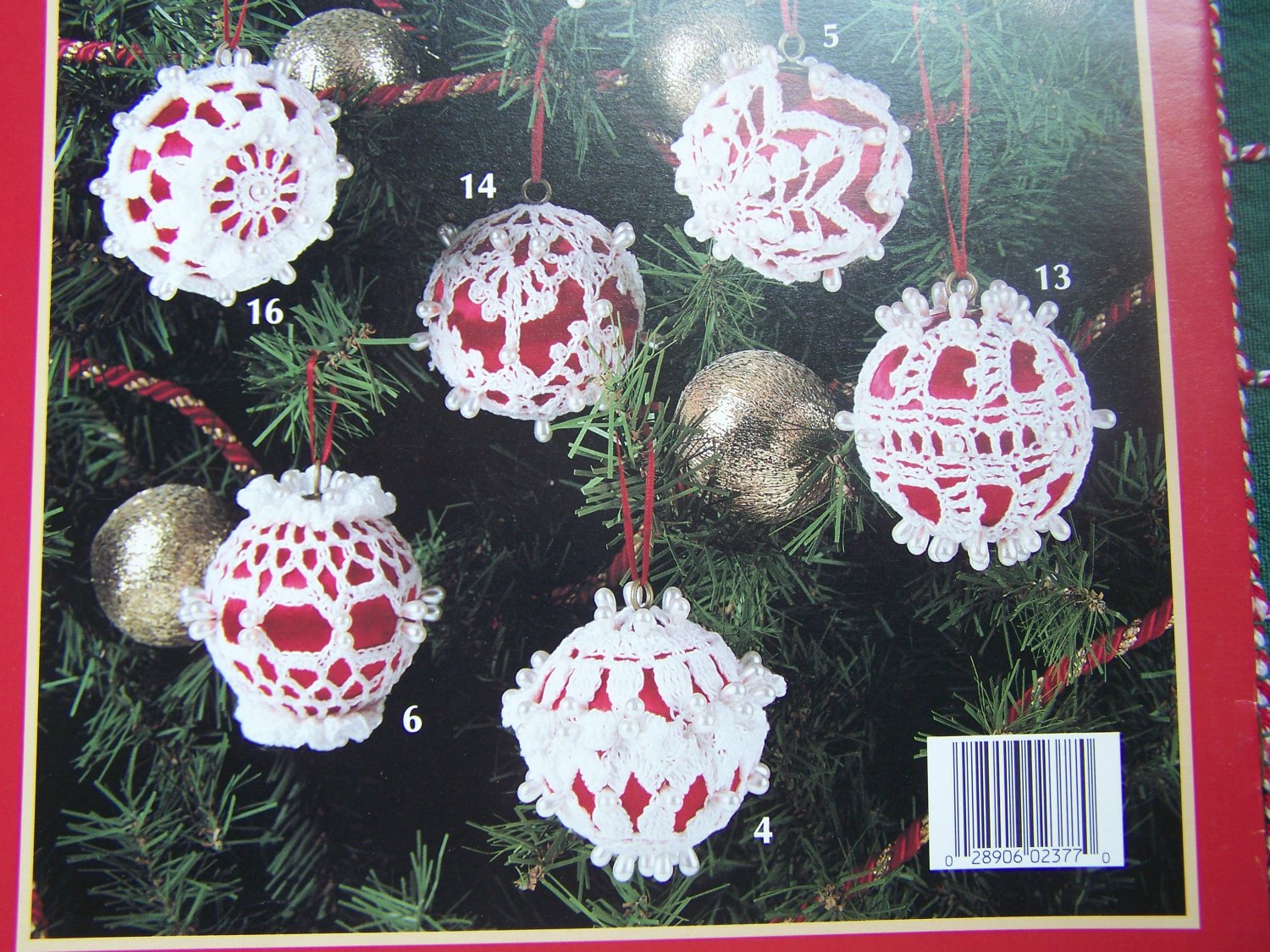 18 Crochet Christmas Patterns Satin Ball Covers Decorative Pearl Pin Heads