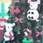 8 New Crochet Patterns Christmas Hugs Ornaments Stuffed Animal Satin Ball Huggers 2070