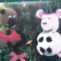 8 New Crochet Patterns Christmas Hugs Ornaments Stuffed Animal Satin Ball Huggers 2070