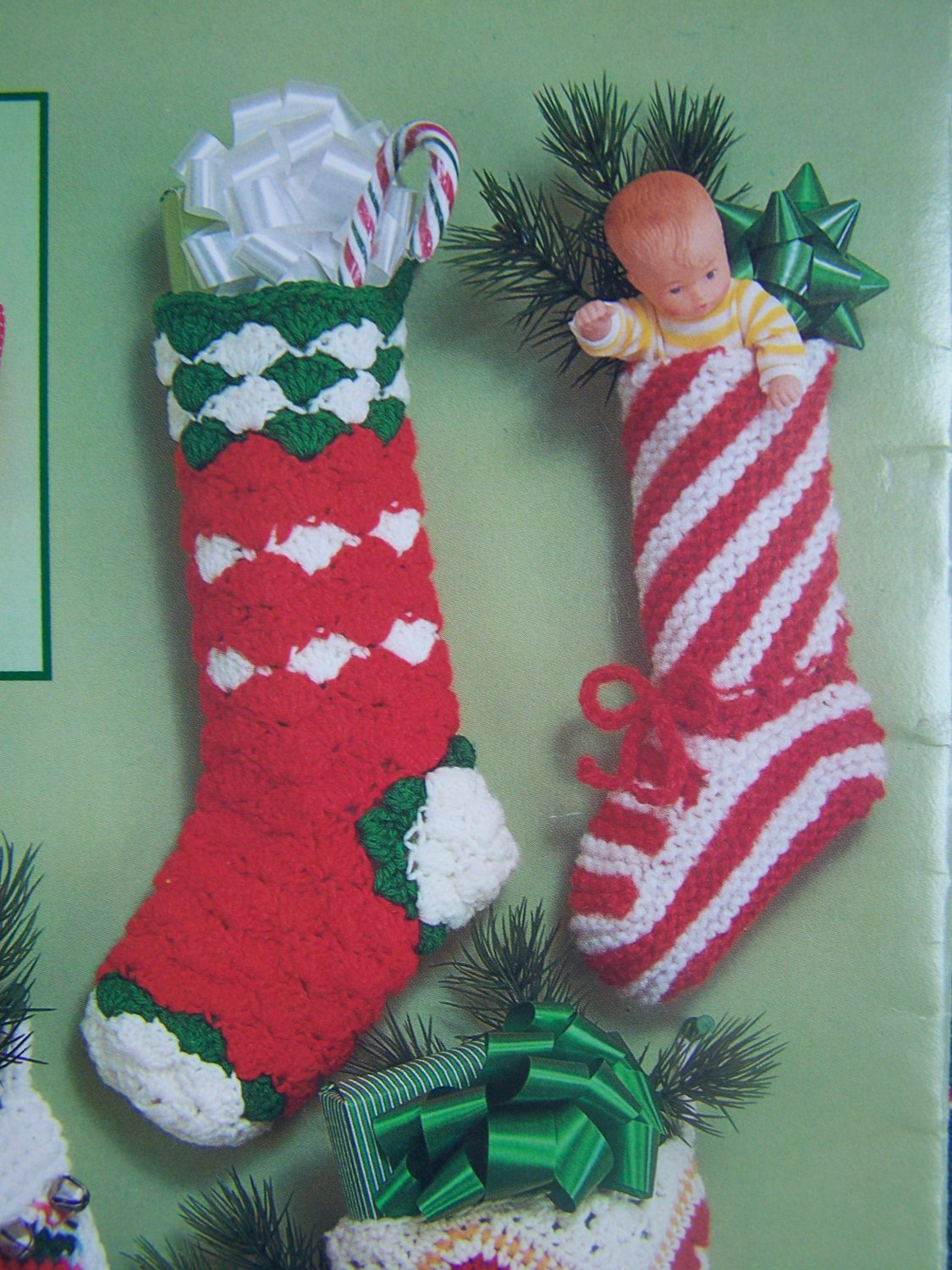 11 Vintage Christmas Stockings Patterns 5 Knitting & 6 Crochet