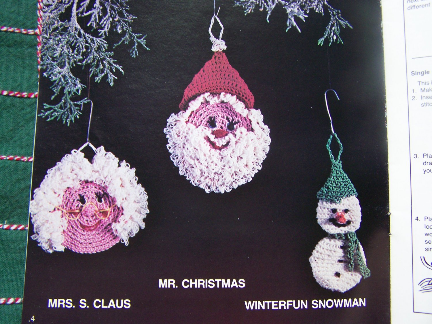 Vintage Crochet Christmas Patterns Angel Dove Gingerbread Rocking Horse