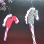 Vintage Crochet Christmas Patterns Angel Dove Gingerbread Rocking Horse Bells Santa Snowman Icicle +