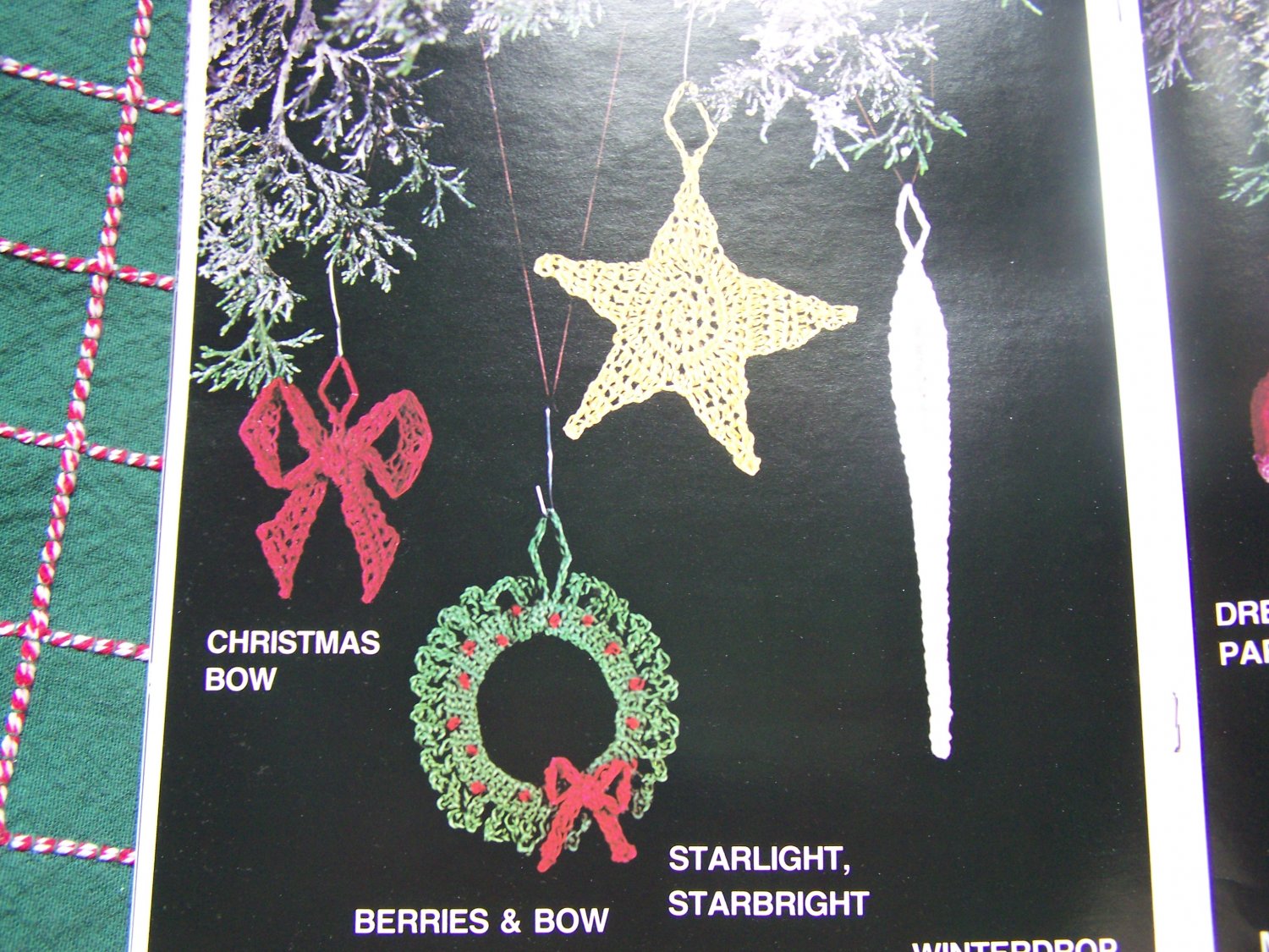 Vintage Crochet Christmas Patterns Angel Dove Gingerbread Rocking Horse