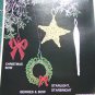 Vintage Crochet Christmas Patterns Angel Dove Gingerbread Rocking Horse Bells Santa Snowman Icicle +