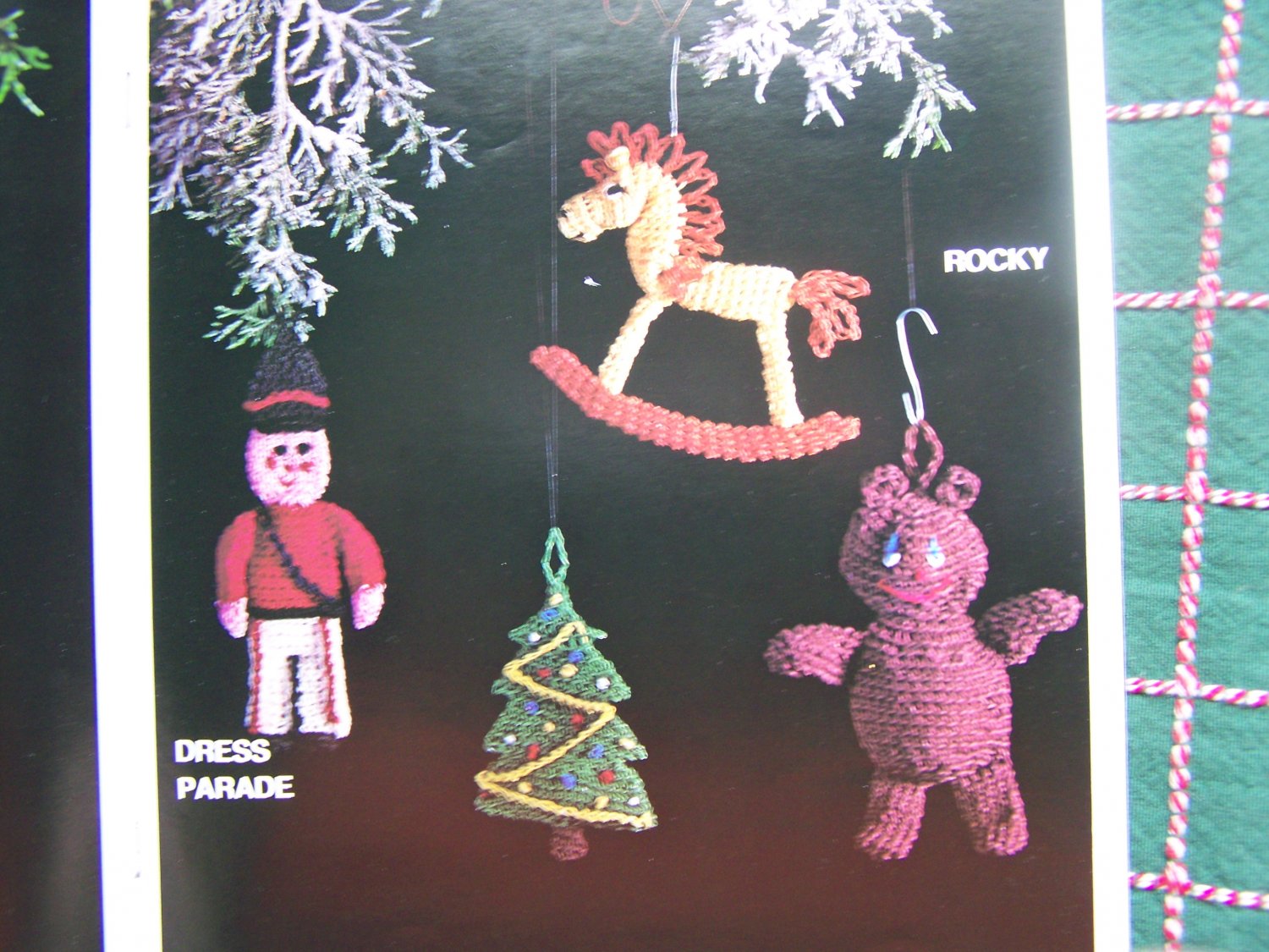 Vintage Crochet Christmas Patterns Angel Dove Gingerbread Rocking Horse
