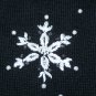 XL Womens Ugly Christmas Holiday Party Pullover Sweater Appliqued Santa Snowmen Snowflakes